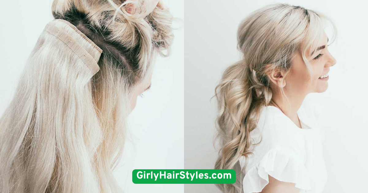 High Ponytail with a Wrapped Strand