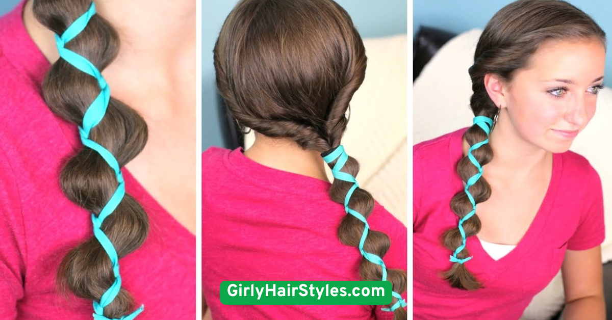 Side Braid with Ribbon Accent