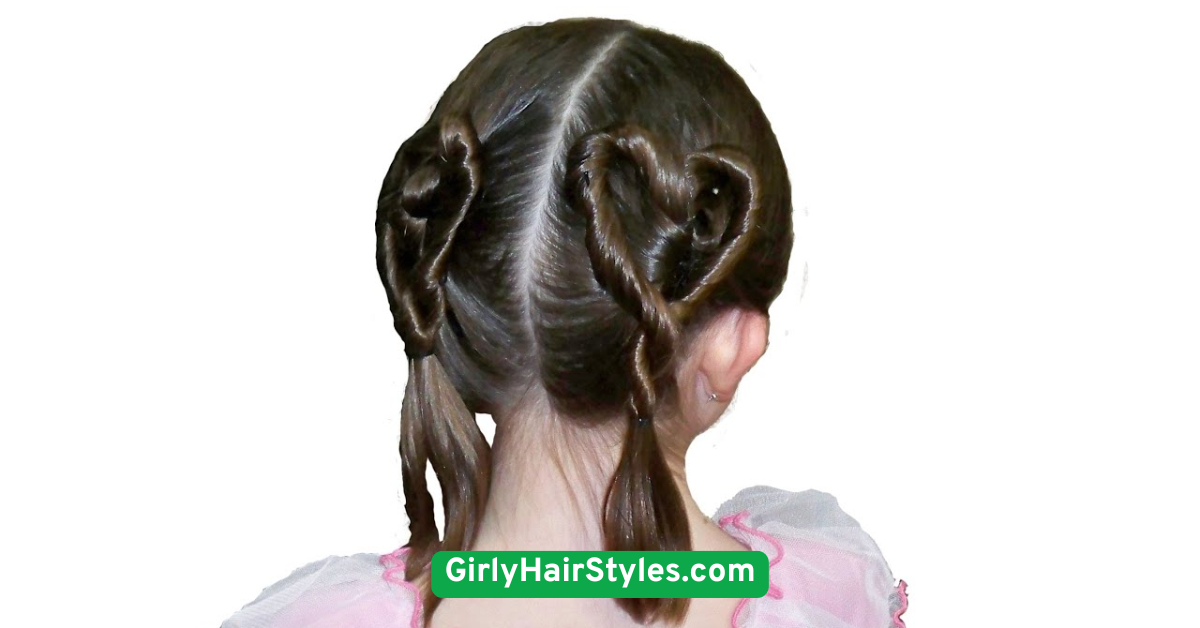 Heart-Shaped Parting with Ponytails