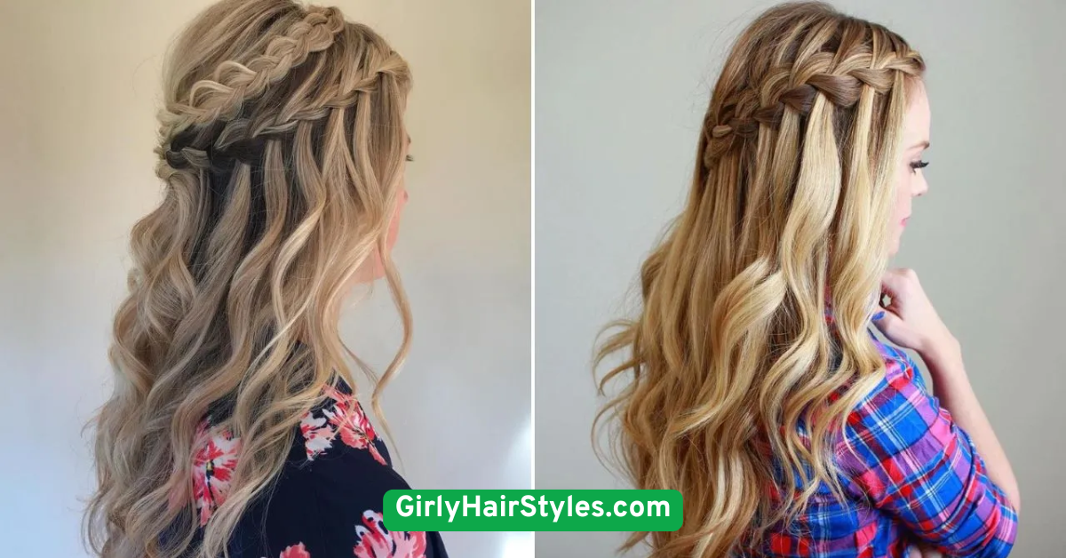 Waterfall Braid with Loose Ends