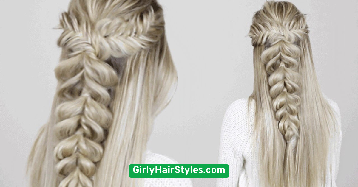Half-Up Fishtail Braid