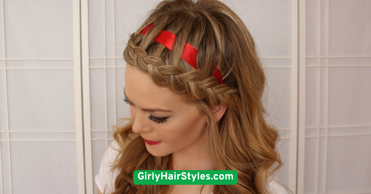 Side Braid with Ribbon