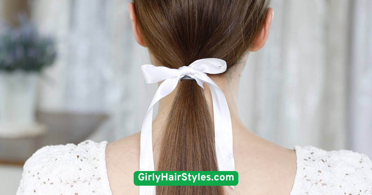 Sleek Low Ponytail with Ribbon