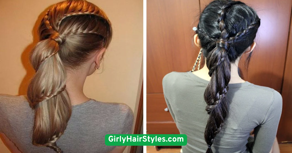 Braid-Wrapped High Pony