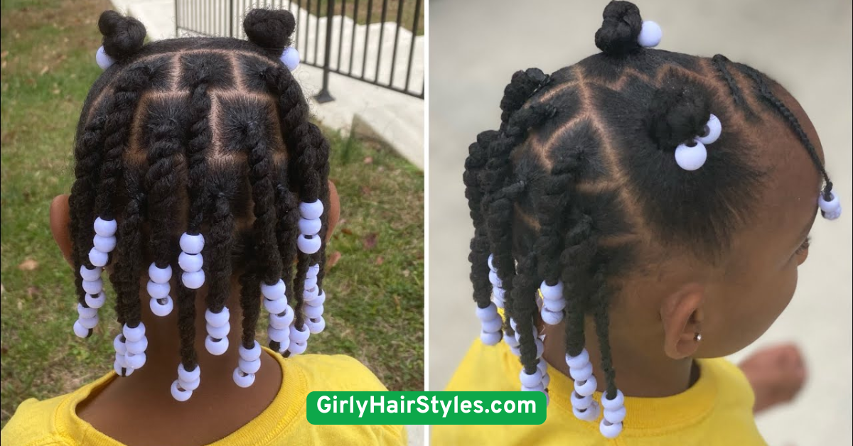 Tiny Braids with Barrettes