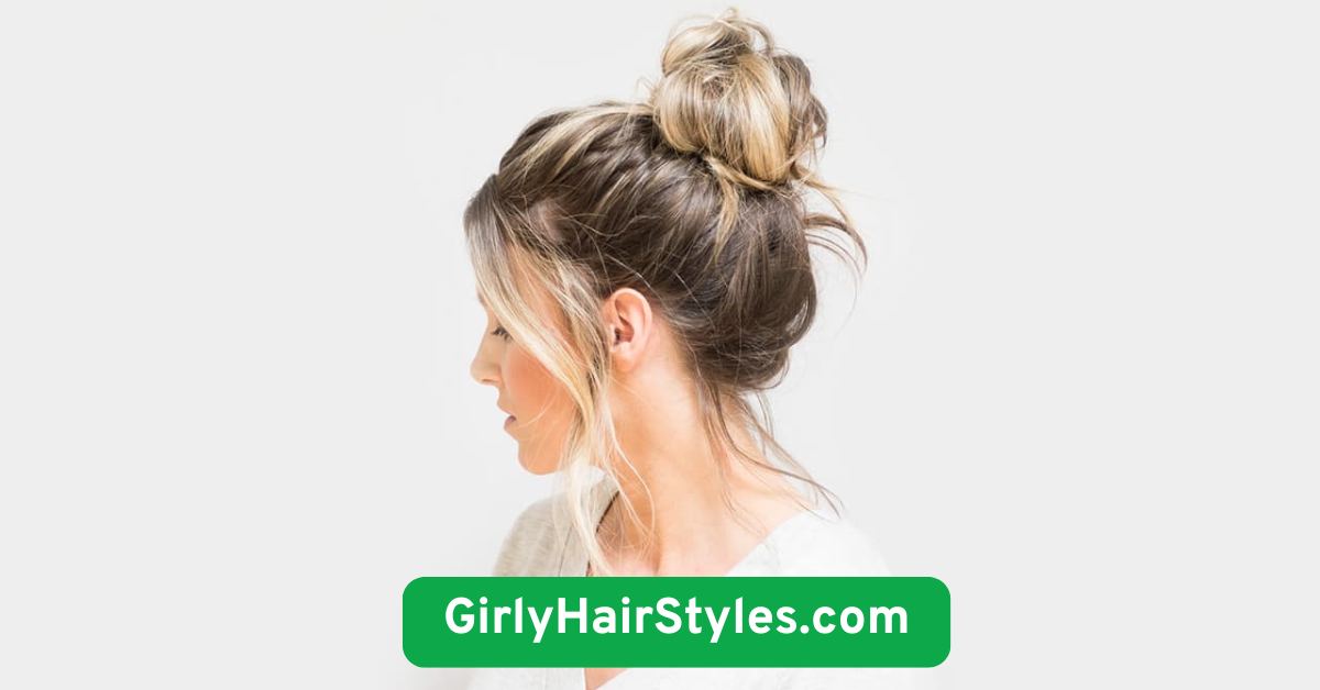 Messy Bun with Face-Framing Strands