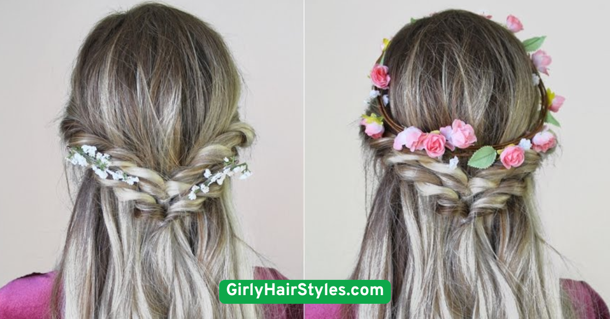 Floral Accessorized Loose Hair