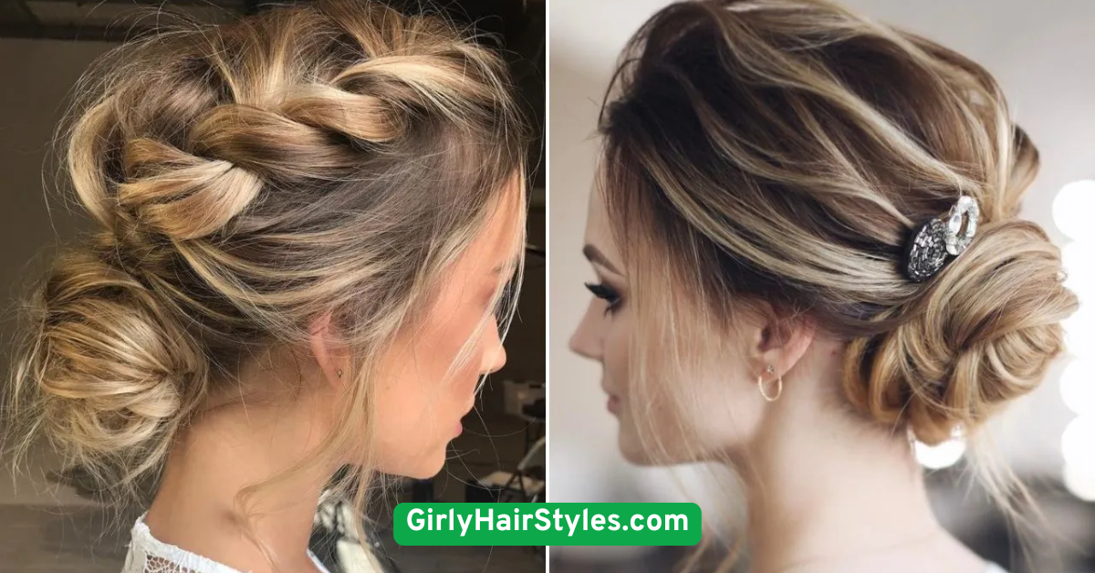 Low Twisted Bun for Fine Hair
