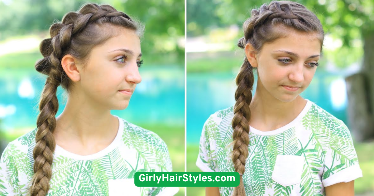 Ponytail with Side Braid Accent