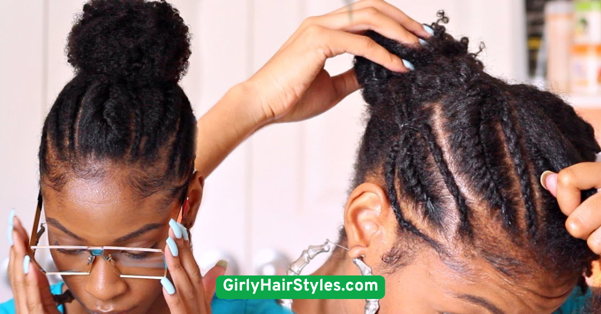 Cornrows into Bun