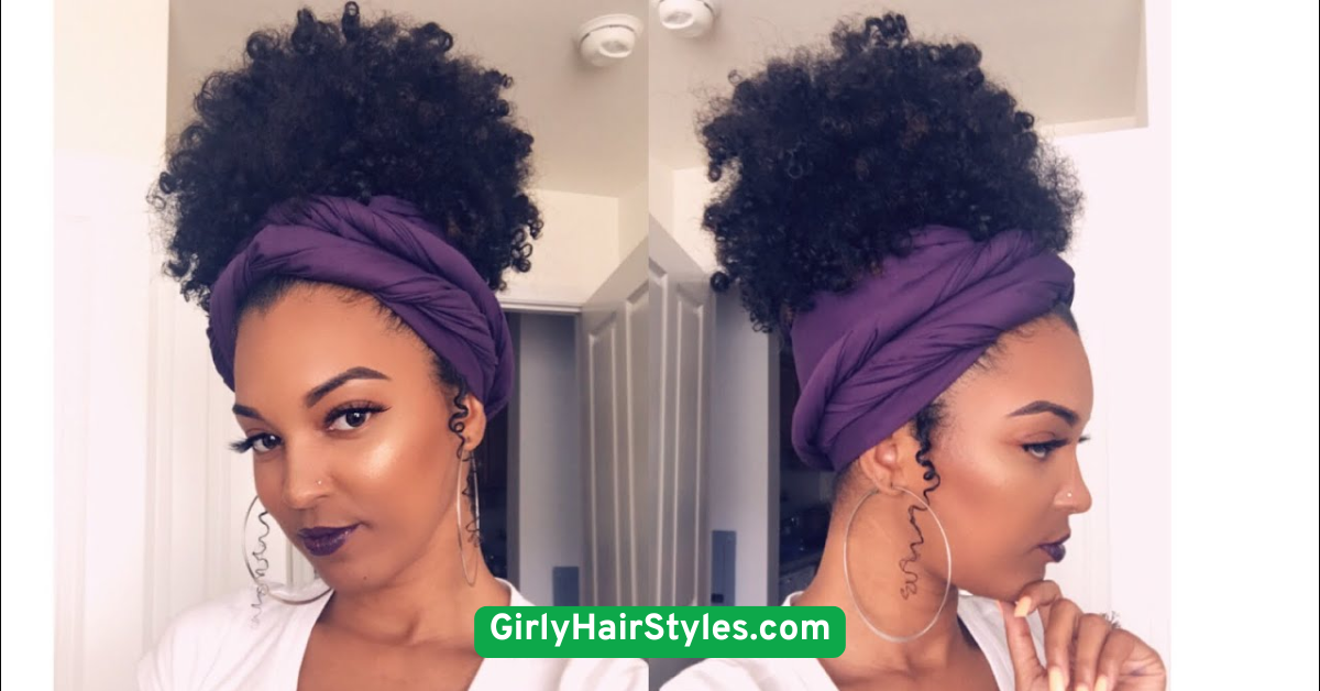 Headwrap and Afro Puff Combo