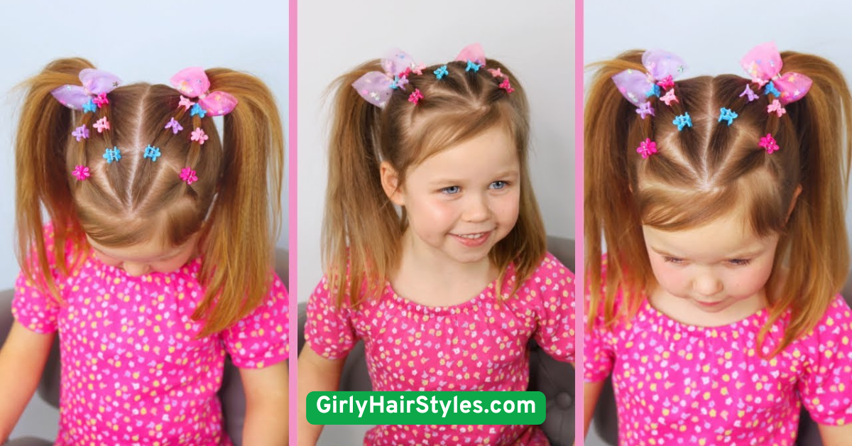 Mini Pigtails with Bows