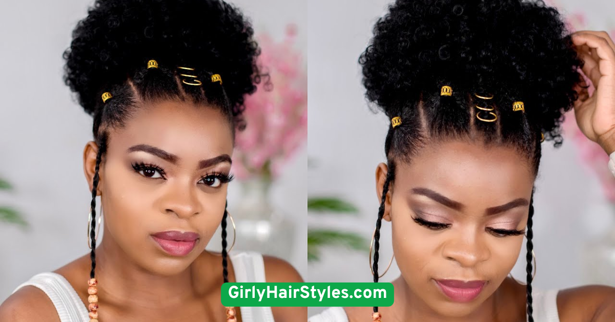 Curly Puff with Beads