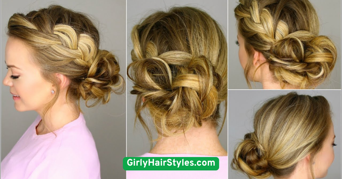 French Braid into Bun