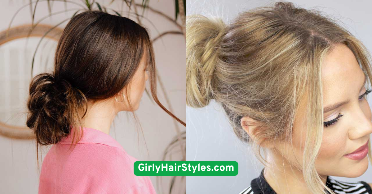 Messy Bun with Face-Framing Strands