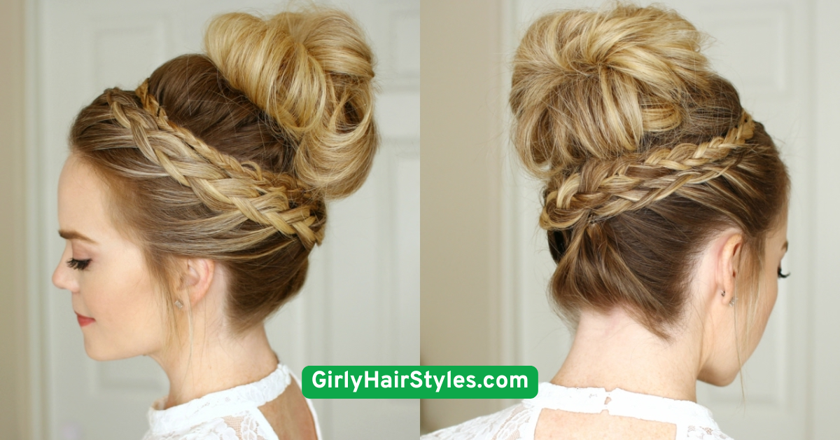 Dutch Braid into Bun