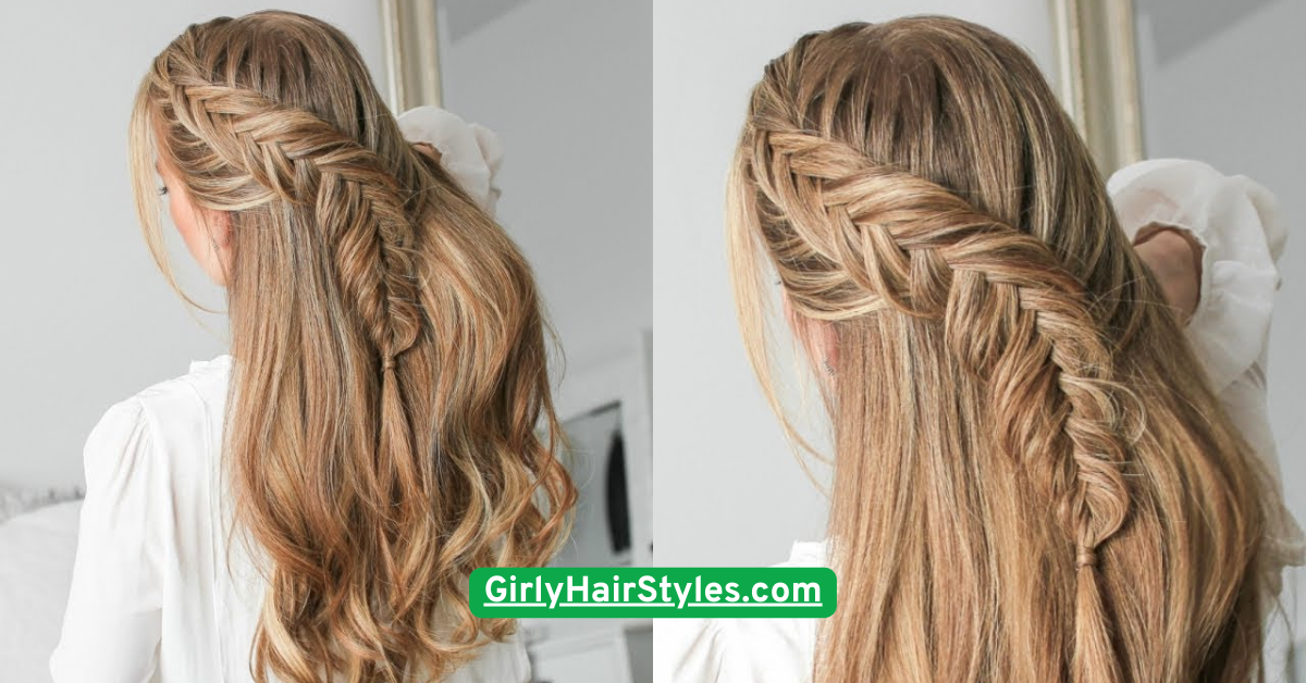 Half-Up Fishtail Braid