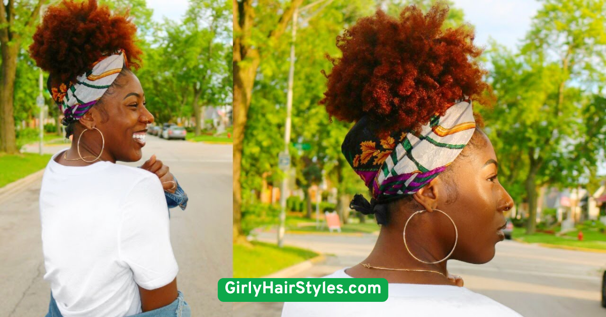 High Puff with Scarf