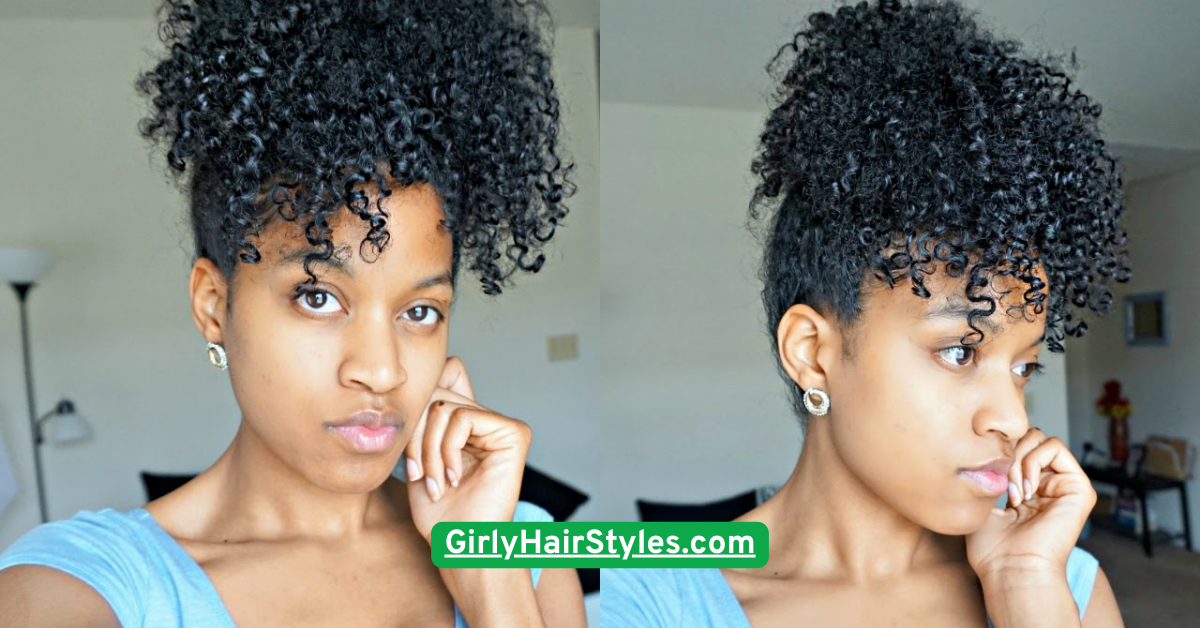 Curly Puff Updo for Coily Hair