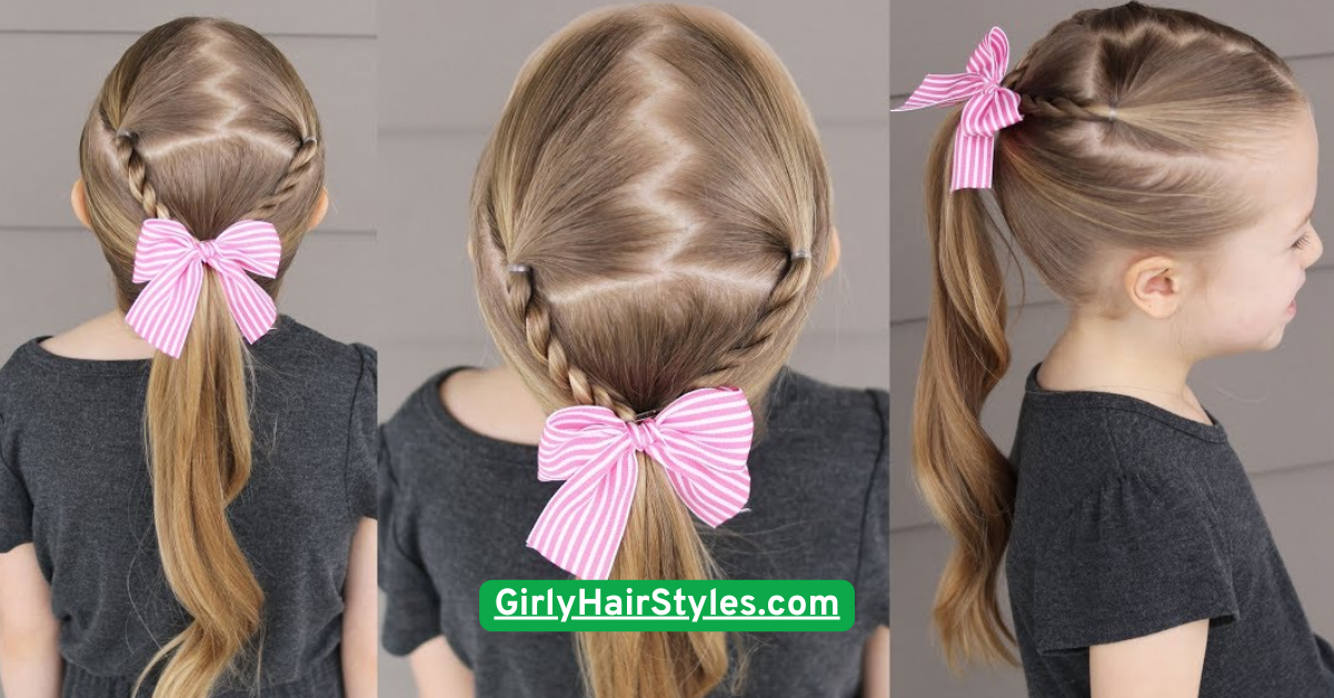 Zig-Zag Parting with Ponytails