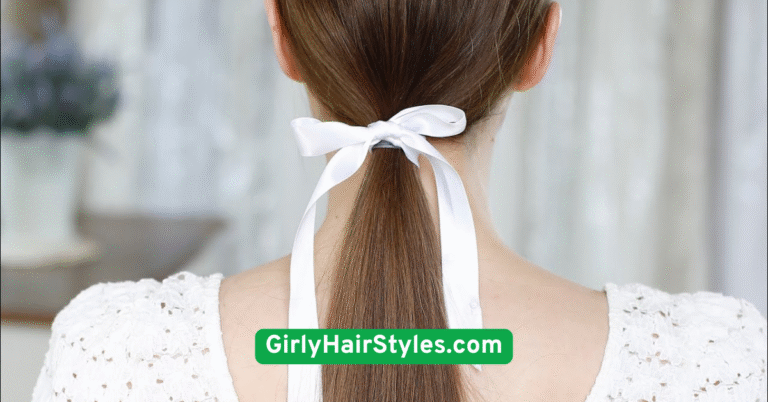 Classic Low Ponytail with a Ribbon