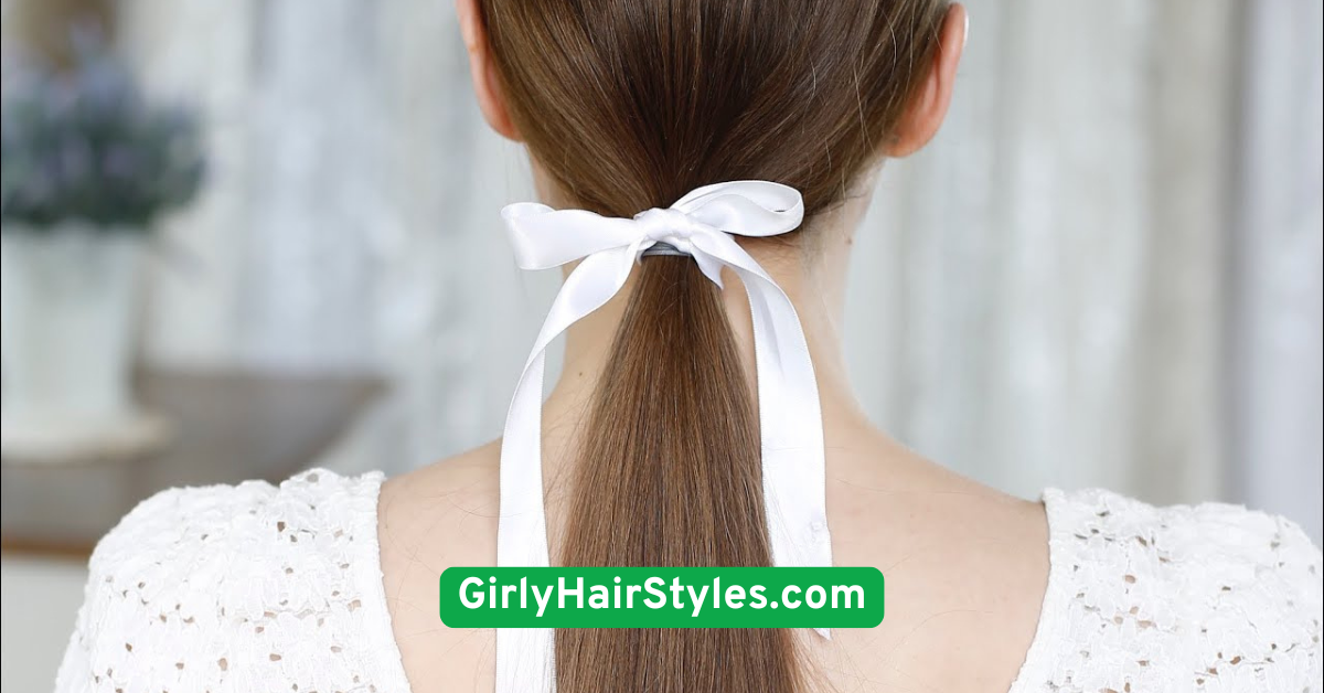 Classic Low Ponytail with a Ribbon