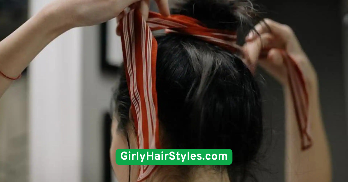 Classic Low Ponytail with a Ribbon