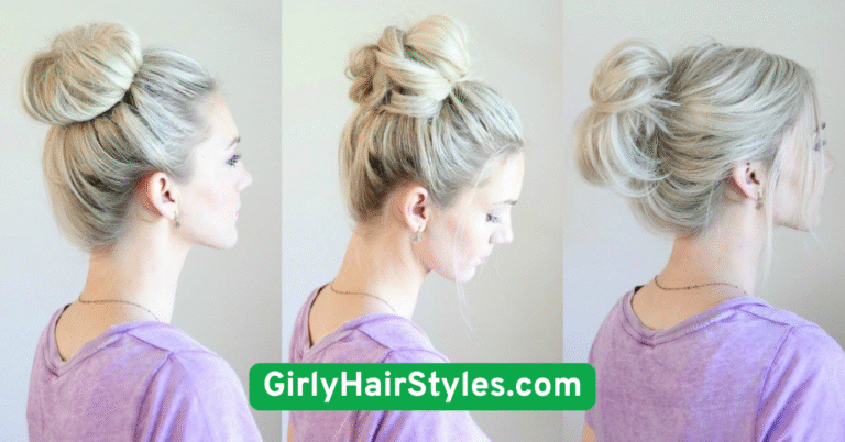Messy Bun with Face-Framing Strands