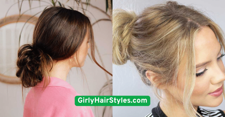 Messy Bun with Loose Strands