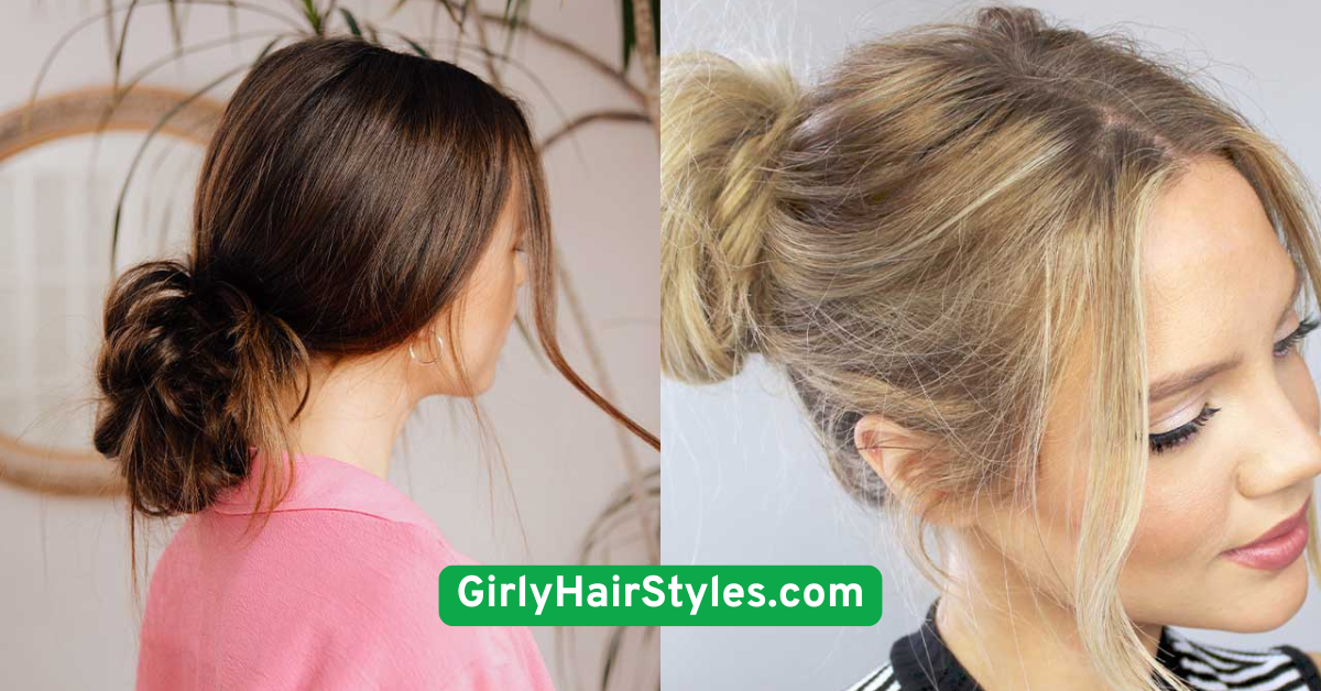 Messy Bun with Loose Strands