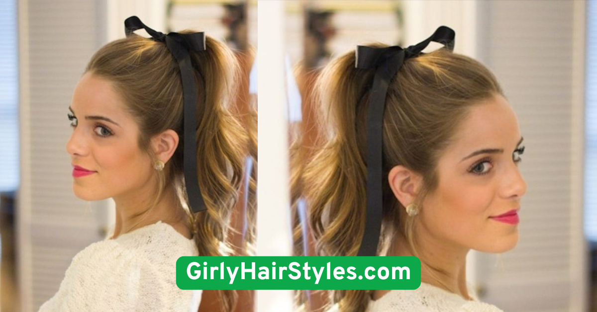 High Ponytail with Ribbon