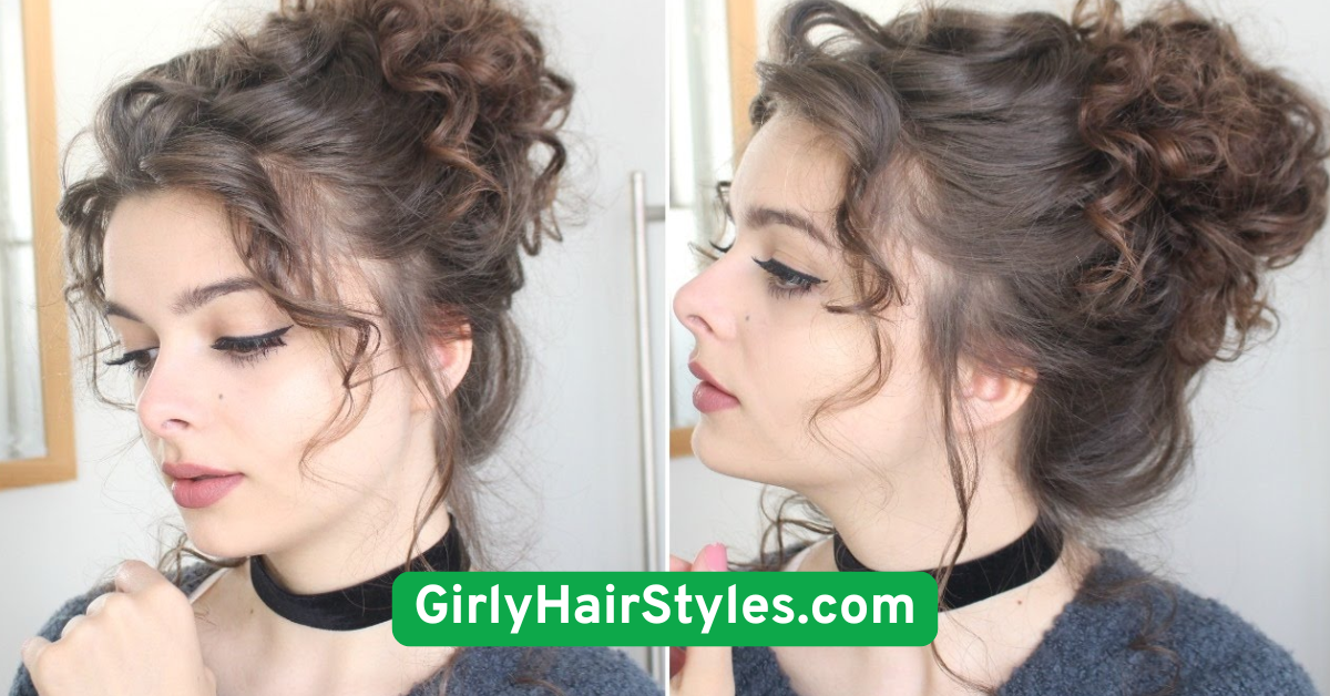  High Bun with Loose Strands