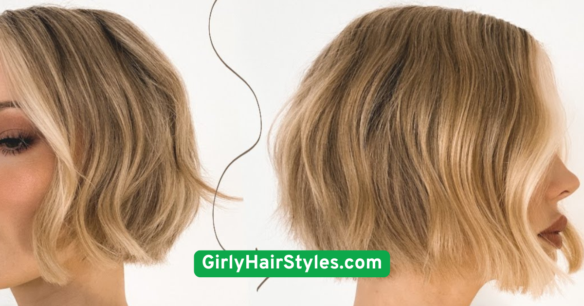 2. Messy Bob with Waves