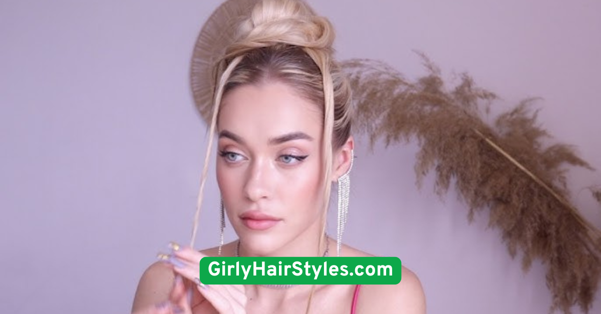  Messy Bun with Face-Framing Strands
