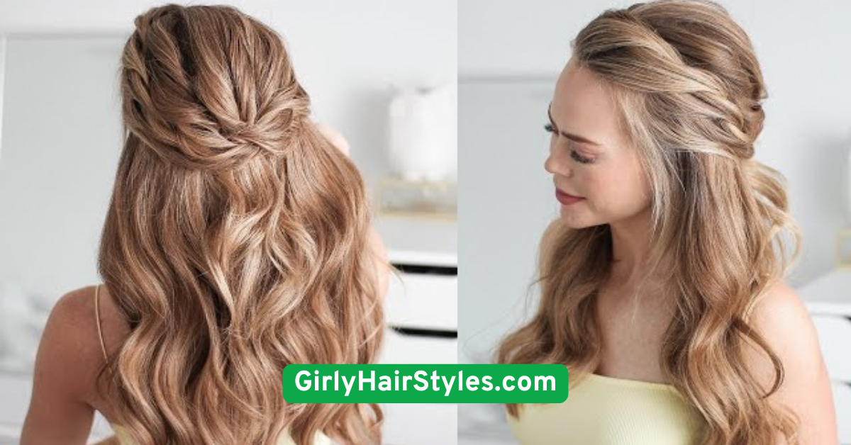 . Twisted Half-Up Hairstyle