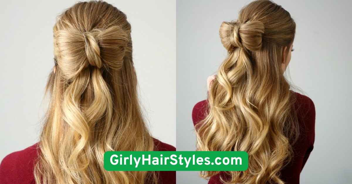  Half-Up Half-Down with a Bow