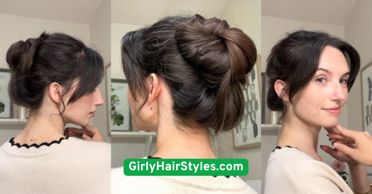 messy Bun with Cute Hairpins