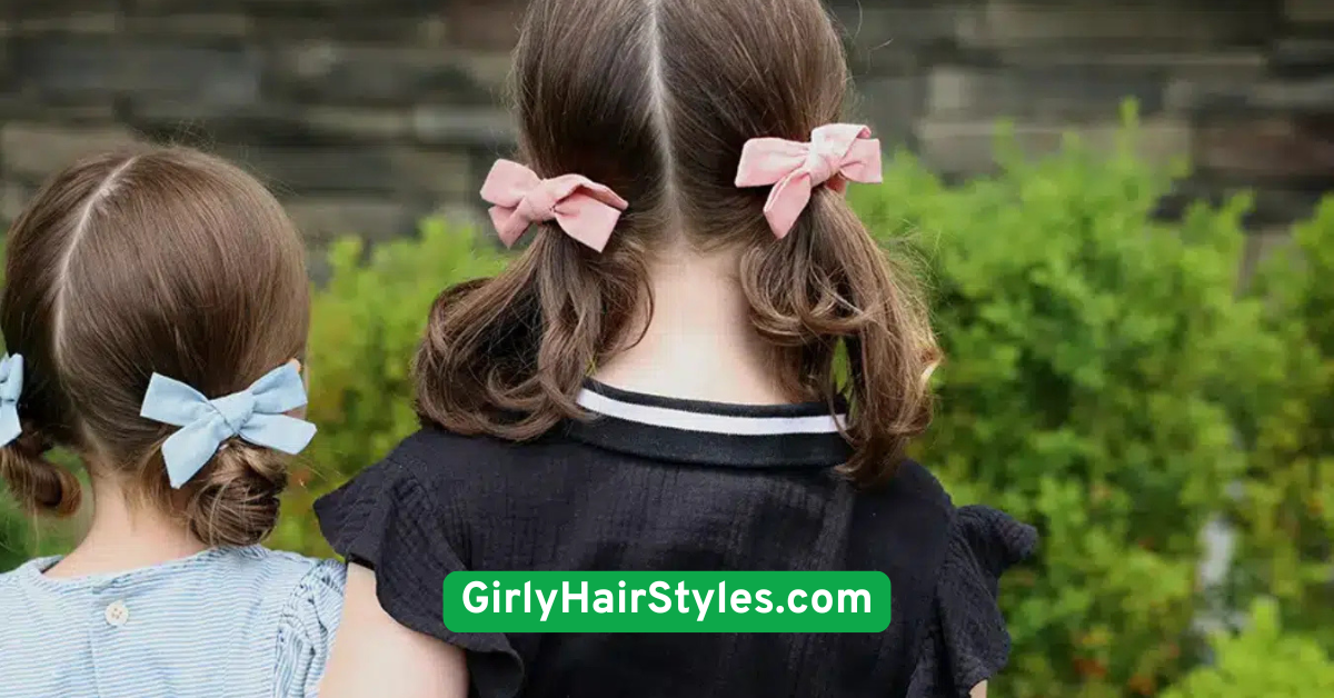 Curly Pigtails with Ribbon Ties