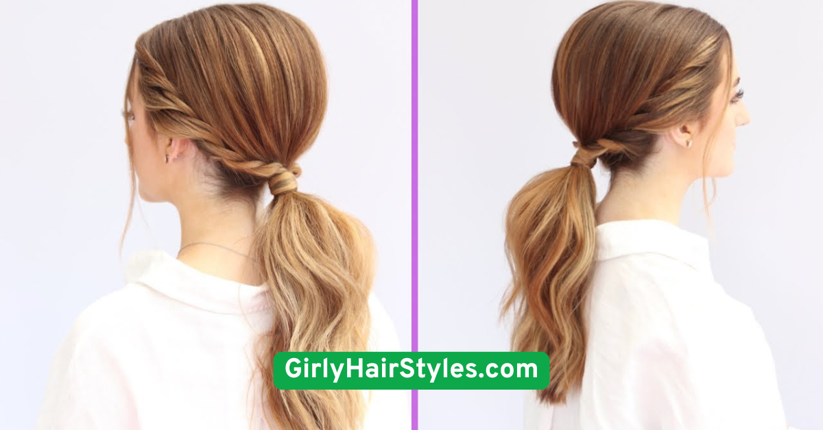 . Low Twisted Ponytail
