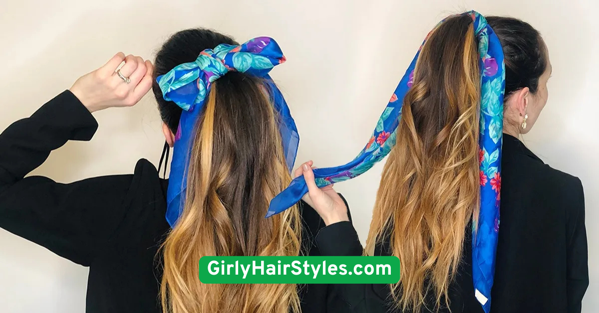 Scarf-Wrapped Ponytail